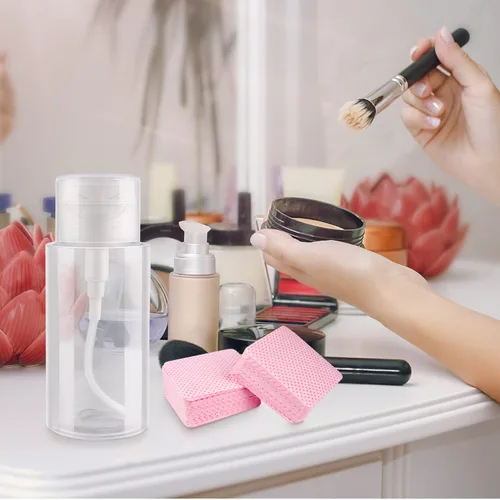 Miniatura 7 de 1080 toallitas de uñas rosas sin pelusas, toallitas de extensión de pestañas, súper absorbentes, suaves, no tejidas con una bomba dispensadora