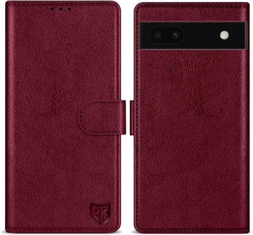 Miniatura 13 de ZZXX Funda tipo cartera para Google Pixel 6a con bloqueo RFID, ranura para tarjetas, función atril, cierre magnético, funda protectora de cuero