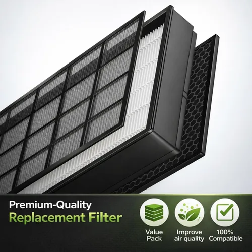 Miniatura 3 de Nispira Filtro de repuesto True HEPA B compatible con purificadores de aire Winix 9500, U300, P300, sustituye a la parte 114190, tamaño 16.5 x 12.75