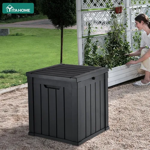Miniatura 2 de YITAHOME Caja de almacenamiento para la terraza, de 51 galones, contenedor de almacenamiento para exteriores resistente a la intemperie para cojines