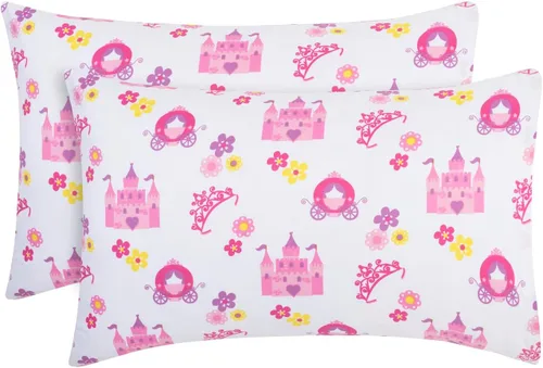 Miniatura 12 de Paquete de 2 fundas de almohada de viaje para niños pequeños - 100% microfibra suave, transpirable e hipoalergénica - 14" por 20" fundas de almohada