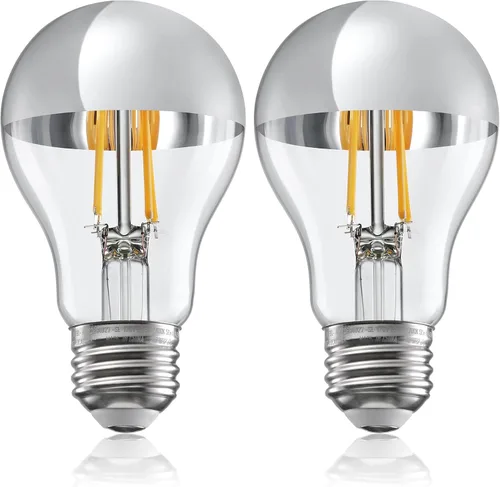 Miniatura 10 de TORCHSTAR Bombilla de luz media cromada regulable, 4.5 W (40 W equivalente), bombillas LED antirreflejos, certificación UL, bombilla sumergida