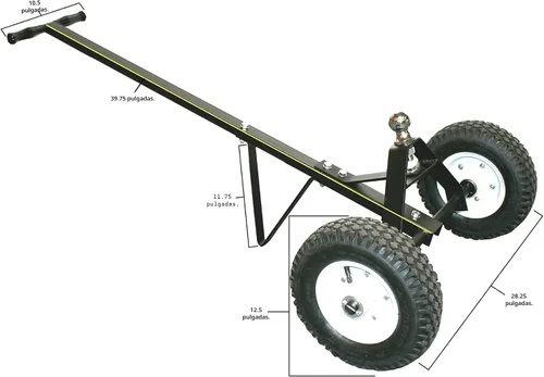 Miniatura 4 de MaxxHaul 70225 plataforma remolque con ruedas neumáticas de 12", 600 lb. de capacidad máxima