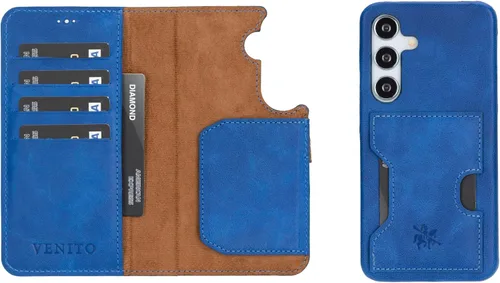 Miniatura 169 de Venito Florence - Funda de piel compatible con Samsung Galaxy S9, extra segura con bloqueo RFID, cartera desmontable para teléfono (gris decolorado)