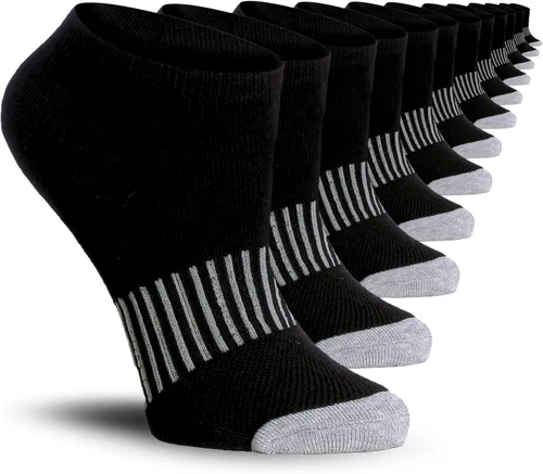 Tipi Toe Women’s 12 Pack Cushioned Low Cut Socks – Breathable, Moisture-Wicking Athletic Comfort for Running & Daily Wear