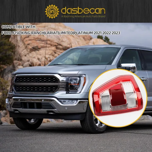 Miniatura 5 de Dasbecan Luz trasera izquierda del lado del conductor compatible con Ford F150 King Ranch 2021 2022 2023 Lariat Limited Platinum con ubicación