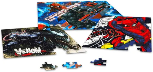 Miniatura 2 de Marvel Spider-Man rompecabezas Mega Bundle ~ 3 Marvel Spiderman rompecabezas para niños Con Spiderman, Venom rompecabezas y más con tatuajes
