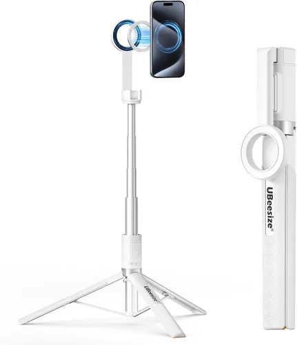Miniatura 8 de UBeesize Trípode magnético para iPhone con control remoto, soporte de teléfono extensible de 64'' para grabación de video/vlogging, soporte N52