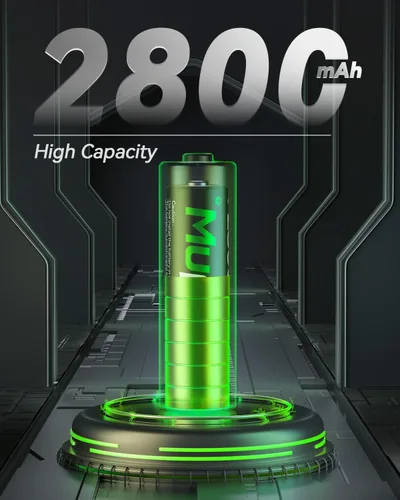 Miniatura 2 de Mupoer Paquete de 4 baterías AA recargables, batería Ni-MH 2800mAh de alta capacidad 2A, baterías de autodescarga baja de 1.2 V doble A
