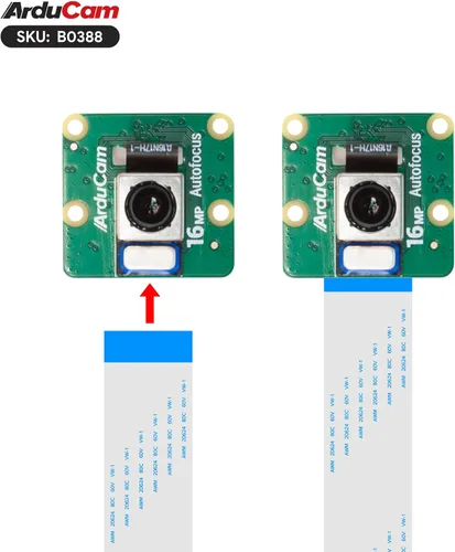 Miniatura 4 de Arducam Kit de cámara cuádruple de enfoque automático de 16 MP para Raspberry Pi, cámara Pi sincronizada con enfoque automático IMX519 de 16 MP