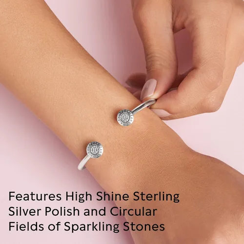 Miniatura 5 de PANDORA Pulsera de circonita cúbica distintiva de joyería en plata de ley