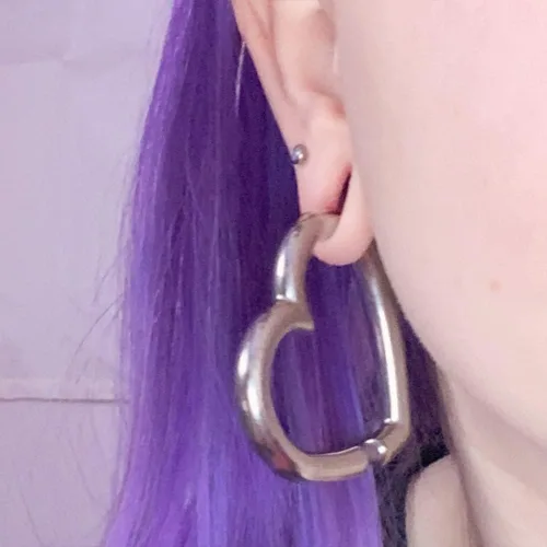 Miniatura 2 de LADEMAYH 2 piezas pesas para orejas estiradas, joyería corporal, ajuste mínimo de calibre 6g a 1 pulgada con estilo de corazón, aro, pájaro de acero