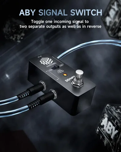 Miniatura 2 de Donner Pedal de efecto ABY Box, conmutador AB de selector de línea, mini, para guitarra, True Bypass