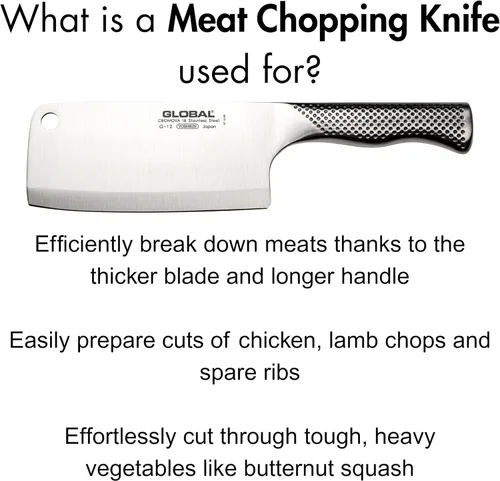 Miniatura 6 de Global Cuchillo para carne de 6 1/4 pulgadas, acero inoxidable japonés ligero, borde afilado, fabricado en Japón, G-12