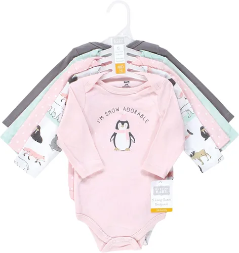 Miniatura 2 de Hudson Baby baby-girls Cotton Long-sleeve Bodysuits 5-pack