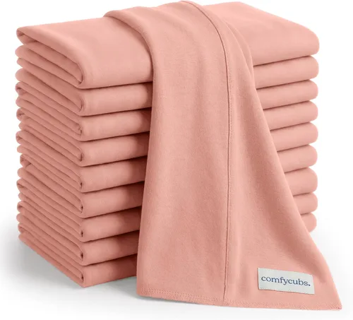 Miniatura 9 de Comfy Cubs - Juego de 10 paños para eructos de bebé - Grandes, 6 capas, 100% algodón ultraabsorbente para baba, saliva y desordenes de bebés recién