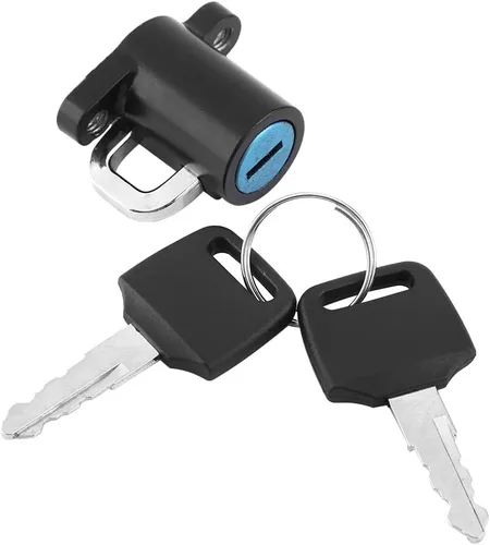 Miniatura 7 de Cerradura de casco de motocicleta, cerradura antirrobo de aleación de aluminio para casco con 2 llaves, gancho universal para casco