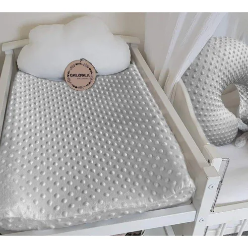 Miniatura 3 de Owlowla Funda para cambiador, sábanas suaves de punto minky para cambiador para bebé, niño y niña, paquete de 2 unidades (gris plateado y caqui)