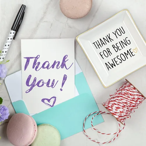 Miniatura 7 de Homlouue Regalos de agradecimiento para mujeres, plato de anillo de agradecimiento inspirador para empleados, compañeros de trabajo, amigos