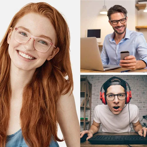 Miniatura 6 de Paquete de 2 lentes con bloqueo de luz azul para hombres y mujeres para lectura de computadora, juegos, teléfonos de televisión, anteojos