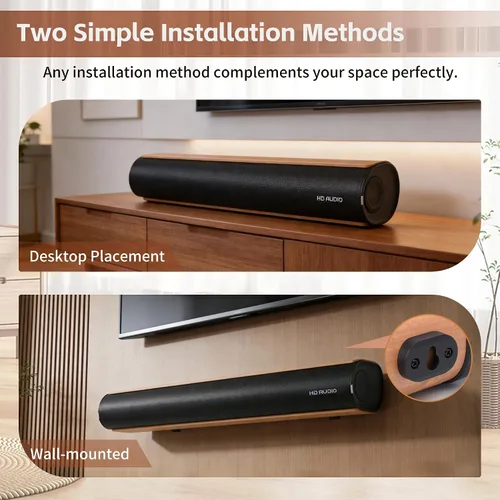 Miniatura 5 de Barra de sonido para Smart TV, barra de sonido de 50 W con conexión Bluetooth/ARC/óptica/AUX, aumento de volumen automático