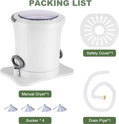 Miniatura 3 de Secadora de ropa manual portátil, mini secadora compacta, no eléctrica, lavadora de lavandería para RV, camping, escuela, apartamento, dormitorio