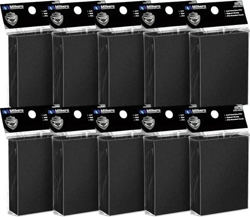 1000 fundas para tarjetas negras, protectores de mazo con fundas mate para cartas, fundas para cartas de intercambio aptas para MTG, TCG y cartas