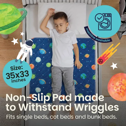 Miniatura 5 de Lynmark 2 protectores de colchón para entrenamiento de orina para niños, tapete impermeable para entrenamiento de inodoro, antideslizante, lavable