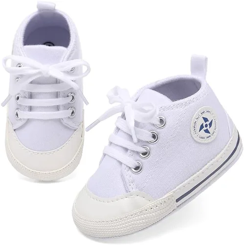Miniatura 31 de Zapatos deportivos de lona de lona para bebés y niñas, suela antideslizante suave, suela antideslizante