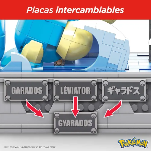 Miniatura 6 de MEGA Pokémon Set de Juguetes de Construcción, Gyarados en Movimiento con 2186 Piezas, Boca y Cola en Movimiento, para Niños o Adultos Coleccionables