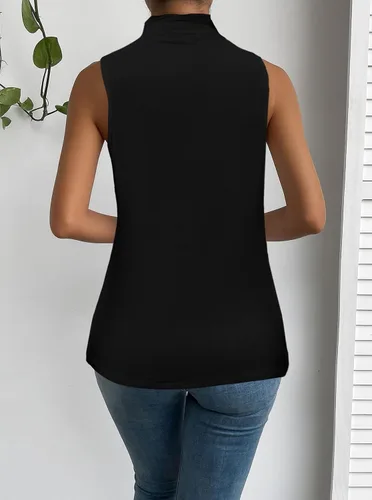 Miniatura 5 de LilyCoco Camisetas sin mangas a rayas para mujer, camisetas clásicas de ajuste holgado
