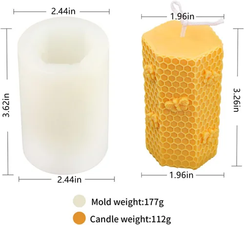 Miniatura 4 de Molde de silicona para vela de abeja en relieve, aroma de nido de abeja, jabón, yeso, herramientas de resina, colmena 3D, perfumada, manualidades