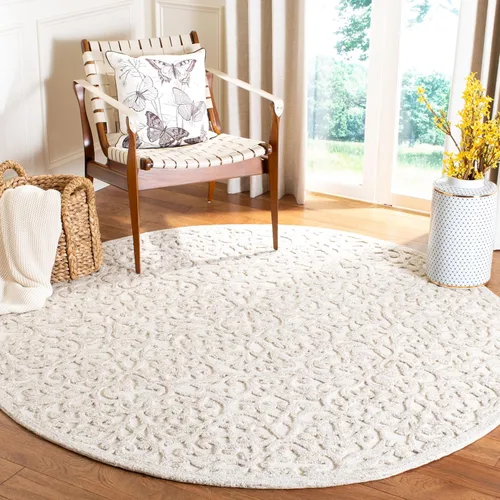 Miniatura 30 de SAFAVIEH Trace Collection - Alfombra decorativa de 2 x 3 pies, marrón y marfil, lana hecha a mano, ideal para zonas de alto tráfico en entrada, sala