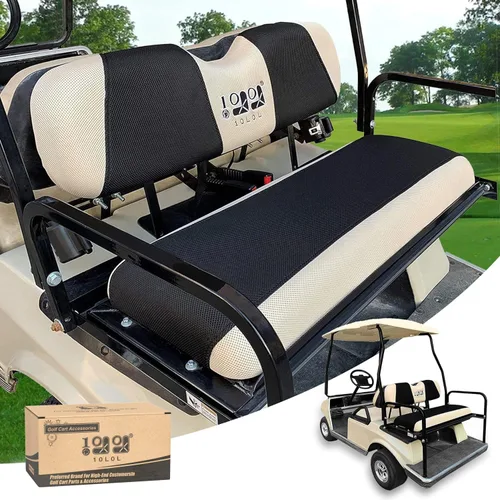 Miniatura 21 de 10L0L Golf Cart Seat Covers, Super Comfort Cooler Than Vinyl Seat Cover, Front and Rear Seat Cover for Yamaha EZGO Club Car, No Drilling Breathable
