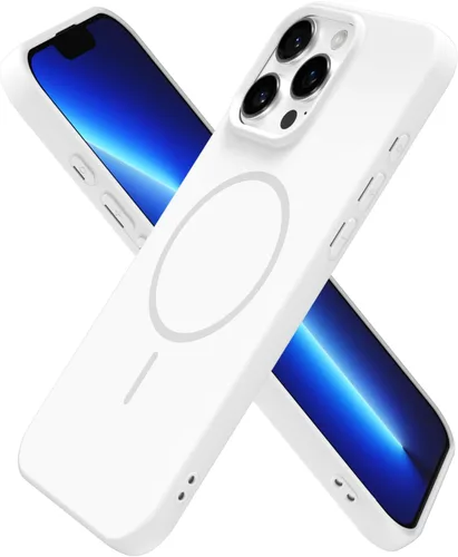 Miniatura 35 de oakxco Funda de silicona Mag Safe para iPhone 17 Pro Max, funda magnética delgada y fina compatible con carga inalámbrica MagSafe, bonita funda Negro