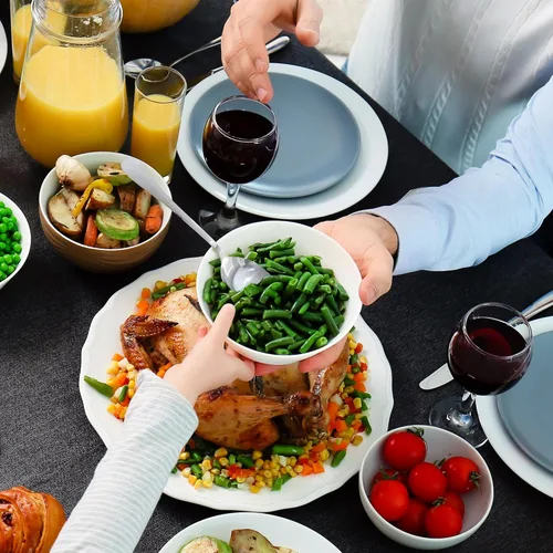 Miniatura 5 de Cornucopia Brands Cucharas de servir de acero inoxidable extragrandes (paquete de 2), utensilios para servir estilo buffet y banquete