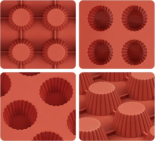 Miniatura 3 de JOERSH Molde de silicona para taza de mantequilla de maní de 30 cavidades, tamaño de mordida para bombas de grasa Keto, chocolate oscuro