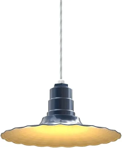 Miniatura 38 de Steel Lighting Co. Colgante Eagle Rock Lámpara montada en el techo Onda radial de 16 pulgadas vástago de 12 pulgadas Acero resistente