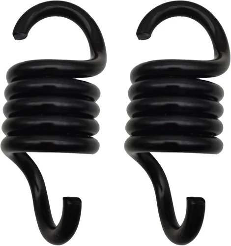 Muelles para hamaca de porche, 1500 libras, color negro, resistente, para silla de columpio, columpios de porche, silla de resorte (2 piezas x 750
