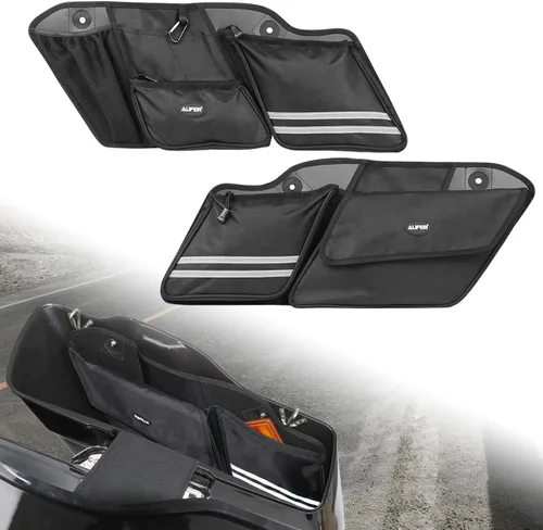 AUFER Organizadores de alforjas de motocicleta para lado izquierdo y derecho, bolsas de almacenamiento, bolsa organizadora compatible con Touring