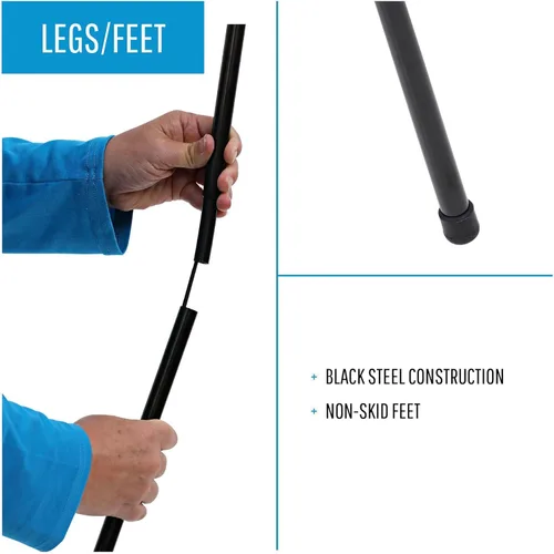 Miniatura 8 de MasterVision Caballete instantáneo, 61.5" de alto, negro, acero, resistente