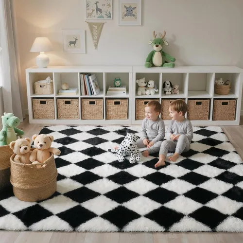 Miniatura 69 de GENIMO Alfombra antideslizante de 2 x 6 pies, lavable para pasillos de cocina, alfombras de cocina modernas abstractas, alfombra ligera de pelo bajo