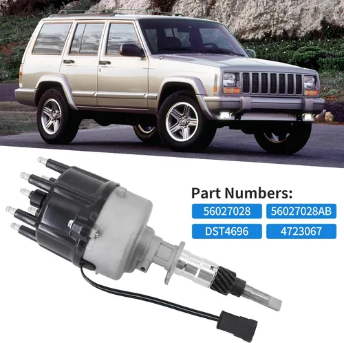 Miniatura 3 de Distribuidor de encendido para Jeep Cherokee Wrangler Grand Cherokee 4.0L Compatible con TJ L6 1994-1997 Sustituye a 56027028 4723067 DST4696