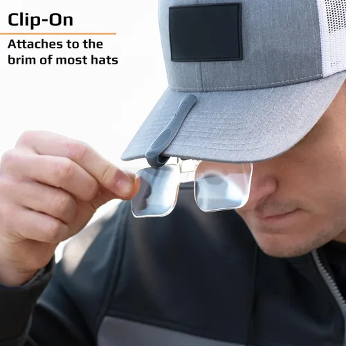 Miniatura 2 de Carson VisorMag óptico 1.75x Potencia (+3.00 dioptrías) Lente de aumento con clip para sombreros VM-10 Práctico aumento manos libres: lupa manos
