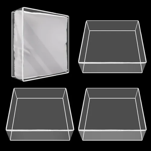 Miniatura 9 de 4 fundas de cojín de plástico para sofá – Funda impermeable de PVC transparente para sofá contra arañazos de gato, perro, 28 x 28 x 9 pulgadas