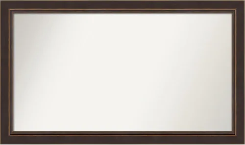 Miniatura 208 de Amanti Art Espejo de baño de bronce para sobre el fregadero, 24 x 24 pulgadas, espejo cuadrado de bronce Lara para tocador, marco de madera