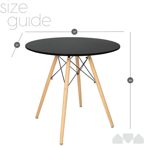 Miniatura 2 de Milliard Mesa de comedor de cocina de mediados de siglo - 47 x 27.5 pulgadas (blanco)