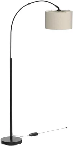 Miniatura 4 de Lámpara de pie regulable, lámpara de pie de arco con atenuador, lámpara de pie negra con pantalla colgante ajustable, luz de lectura alta sobre
