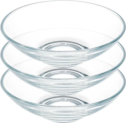 Miniatura 7 de FOYO Cuencos de vidrio transparente – Tazones para cereales, pasta, sopa y postre de 15 onzas, juego de 2 unidades de 7 pulgadas