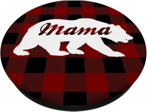 Miniatura 2 de Mama Bear Buffalo - Patrón de placa para mamá, mamá, mamá, madre o regalo – PopSockets Grip y soporte para teléfonos y tabletas